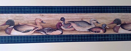 Ducks Lodge Hunting Birds Wallpaper Border - Green Plaid… #TOP2