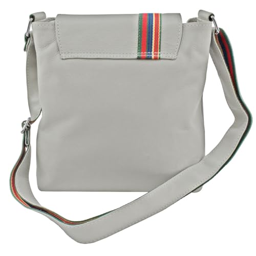 Bolsa Transversal VIOLETA em Couro (Bone)
