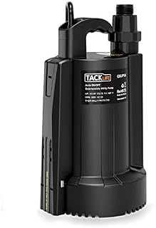 Submersible Water Pump, Tacklife 1/3 HP Automatic ON/OFF Electric Water Removal Pump, 4