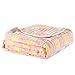 MUKIN Neutral Cotton Receiving Swaddle Blanket and Quilt for Girls and Boys, Also for Newborn Nursing Cover, Baby Bath Towels (Pink,Yellow)