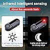 Homly Simulated Car Alarm with Flashing Red LED – Solar Powered Anti-Theft Dummy Security Light for Car, Van, Caravan – USB Rechargeable Fake Alarm Box for Vehicle Protection #2