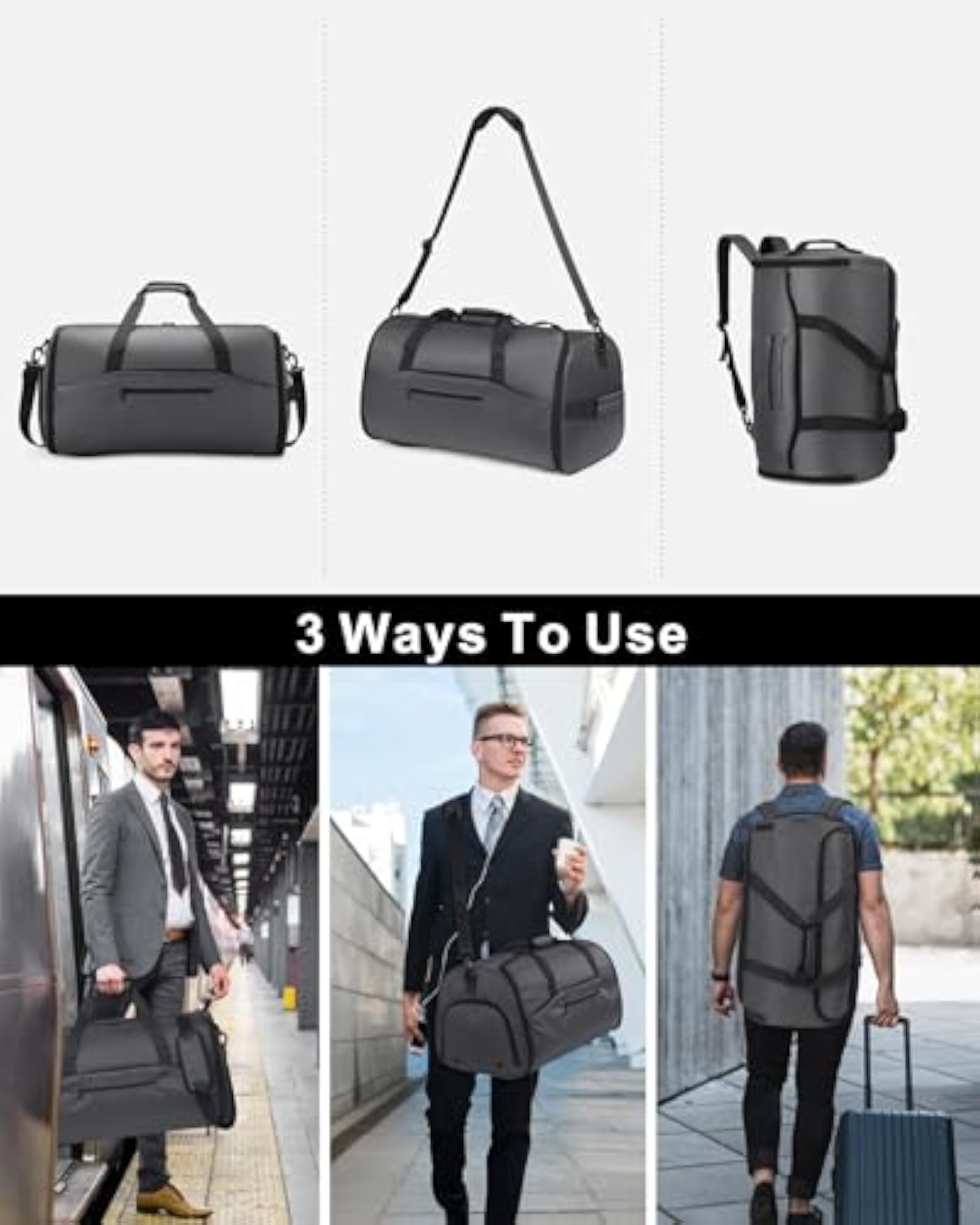 Convertible Garment Duffle Bags for Travel