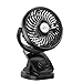 Produktbild Fitfirst 4400mAh mini USB stufenlos schalten Tischventilator wiederaufladbar Ventilator zum Anklipsen Clip Fan mit 360°drehbare leise für Schlafzimmer Büro Kinderwagen Auto Camping (Schwarz)