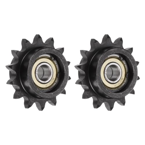 uxcell 2pcs ANSI #40 / DIN(ISO)08A Roller Chain Idler Sprocket 12mm Bore, 1/2
