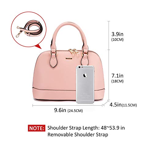 Image of LOVEVOOK Purse for Women Crossbody Bags Classic Double Zip Top Handle Dome Satchel Bag