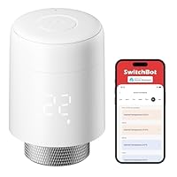 SwitchBot Termostato smart per termosifone, Bluetooth con controllo da app e timer, risparmio energetico, installazione facile, compatibile Alexa, Apple Casa e Google Home (richiede SwitchBot Hub)