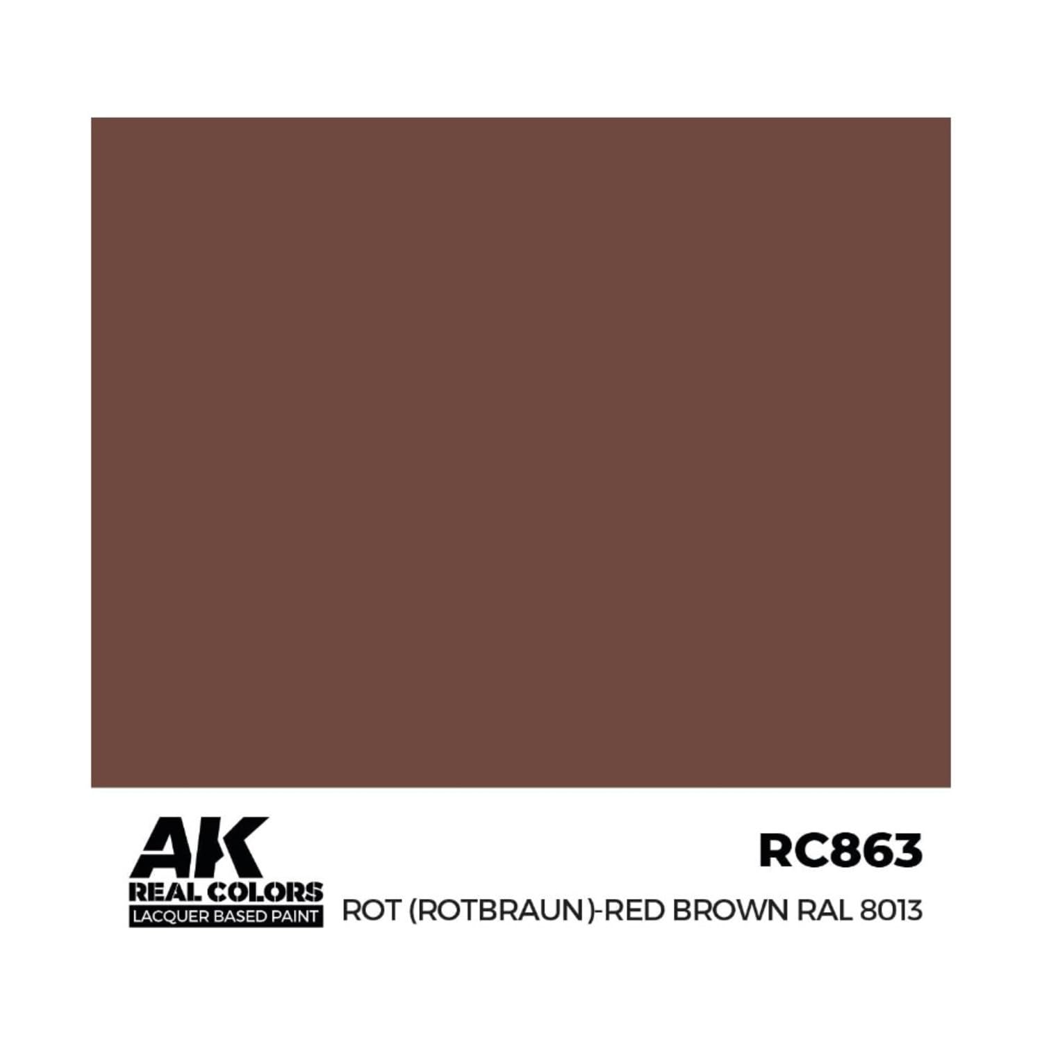 Ak Interactive Red/Brown Ak Real Colors Rc863 Rot (Rotbraun)- Ral 8013 (17Ml) (Old Rc066)