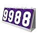 Aymzbd Tabletop Score Flipper, Sports Scoreboard 4 Digits Manual Score Flip Cards Flip Number Score Board for Volleyball Football, Purple