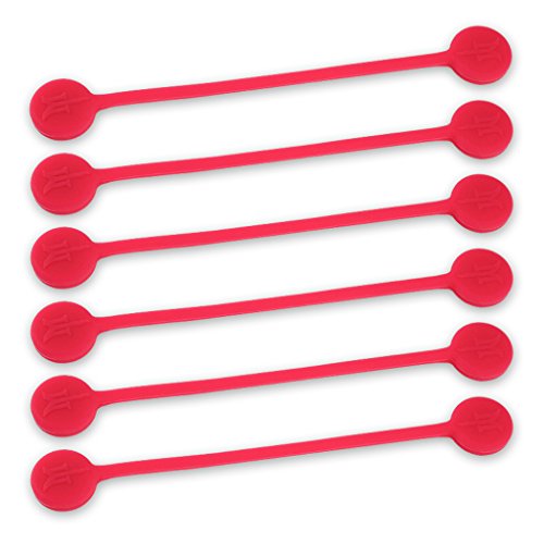 TwistieMag Strong Magnetic Twist Ties - The Pretty in Pink Collection - Hot Pink 6 Pack - Super Powerful Unique Solution for Cable Management, Hanging & Holding Stuff, Fidgeting, Or Just for Fun!