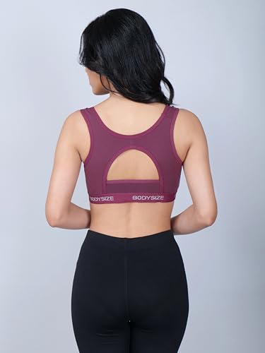 Image of BODYSIZE Women's Everyday Wear Wire Free Padded Sports Bra SF-28 (Heavily Padded, Gym, Yoga Bra) | Everyday Wear, Sweat Absorbent, Soft Cotton Fabric for Ultimate Comfort (B Cup)