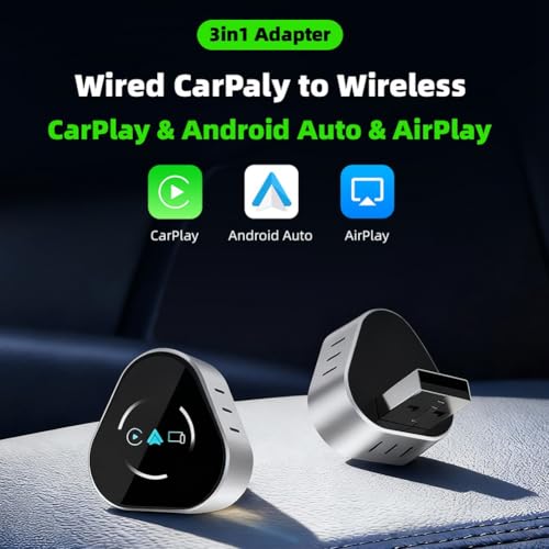 Adaptador inalámbrico CarPlay y Android Auto con conexión automática Bluetooth 5.2 6