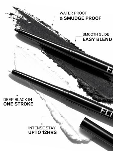Image of FLiCKA Breathtaking Eyes Twist Kajal Waterproof, Smudge Proof, Longlasting, Dermatologically approved, Intense Colour, White, 0.25g