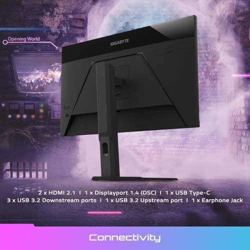 Image of GIGABYTE M27UA Gaming Monitor 27 inch SS IPS Display, 160Hz, 3840 x 2160 (UHD), 1ms MPRT, 5ms GtG Response Time, 95% DCI-P3 / 128% sRGB, VESA Display HDR400, Flicker-Free, Black