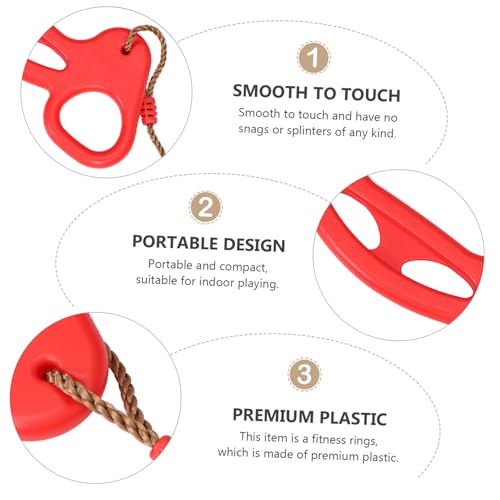Anillas de fitness multipropósito para interior rojo miniatura 4