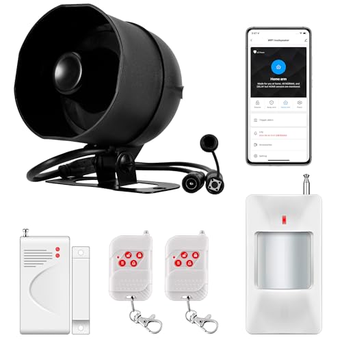 Allarme Casa WIFI Kit 120 dB con Sensori e Telecomando Nero