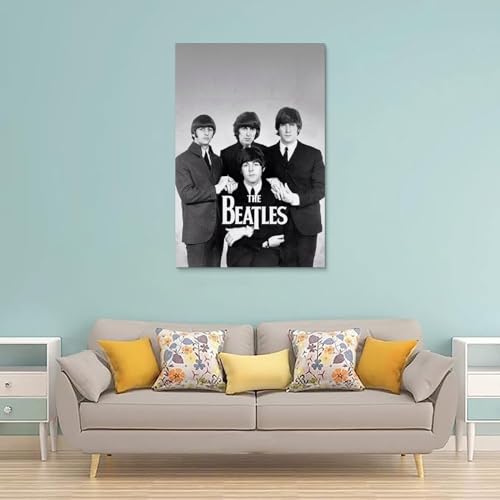 LUISAS Poster décoratif sur toile The Beatles – Impression sur toile moderne pour chambre à coucher – 30 x 45 cm - Les Beatles, Paul McCartney, John Lennon, RIngo Starr, George Harrison LUISAS Poster décoratif sur toile The Beatles - Impression sur toile moderne pour chambre à coucher - 30 x 45 cm – Image 3