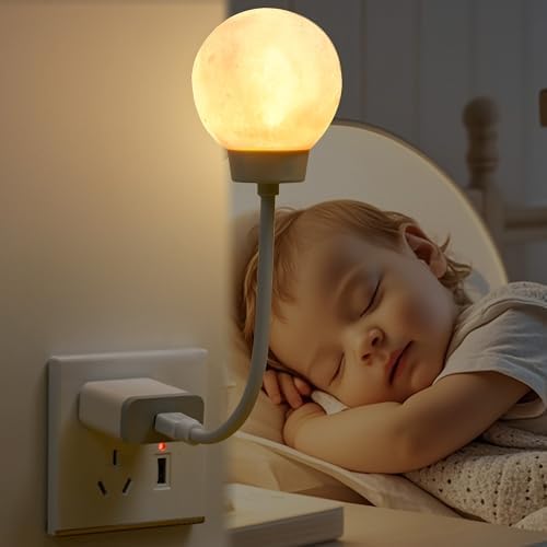 Night Light for Kids, Voice Control Moon Lamp for Nursery - USB Plug-in ...