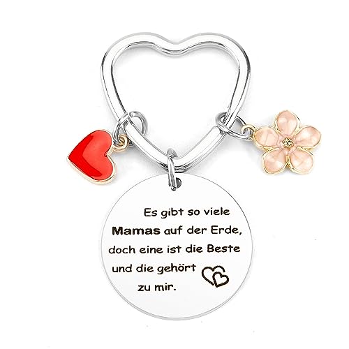 Gishnia Regalo de cumpleaños para mamá llavero mamá, Llavero mamá, 3×3×0.3