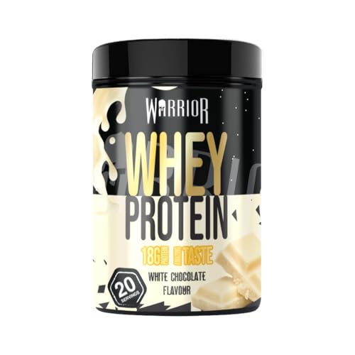 Proteína de suero de leche en polvo Warrior Whey 500 g (hasta 36 g por batido) - Sabor delicioso y rico en aminoácidos para el crecimiento muscular - 20 raciones (Chocolate blanco) Proteína de suero de leche en polvo Warrior Whey 500 g (hasta 36 g por batido) - Sabor delicioso y rico en aminoácidos para el crecimiento muscular - 20 raciones (Chocolate blanco)