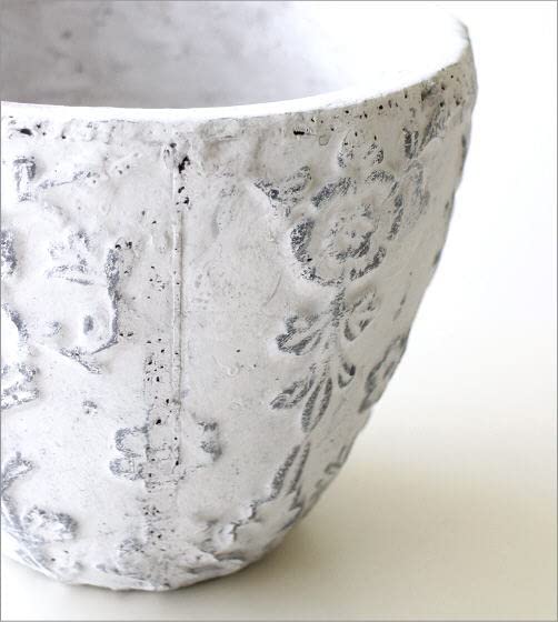 ホワイト フラワーポット型陶器 Amazon.co.jp: 植木鉢 プランター 白 フラワーポット アンティーク