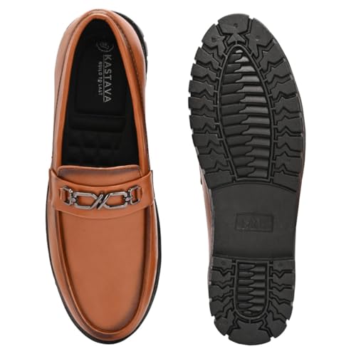 Image of KASTAVA KS 105 Ultra Comfort Breathable Cushioned Insole Slip-On | Lightweight Everyday Casual Loafers for Men