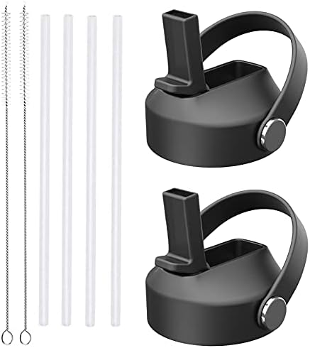 HydroFest Straw lid for Hydroflask Wide Mouth Water bottle,Flex Straw Lid compatible with Hydro Flask 12 16 18 20 32 40 64 oz,Sports Straw Cap Flip Top Lid Water Bottle Lid Accessories