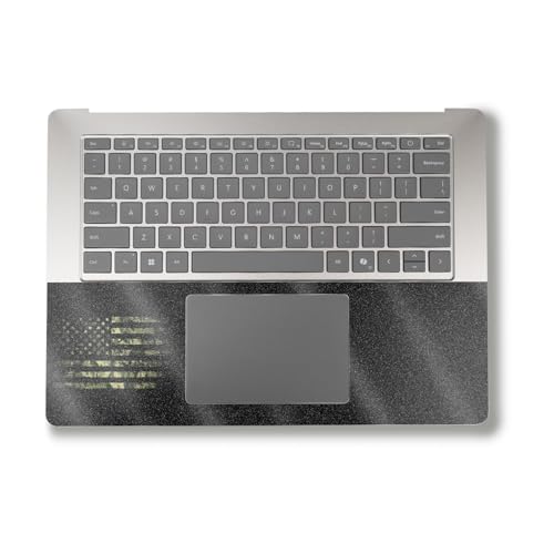 Image of Glossy Glitter Laptop Skin Compatible with Alienware M18 R2 (2024) - American Camo - Premium 3M Vinyl Protective Wrap Decal Cover - Easy to Apply | Crafted in The USA by MightySkins