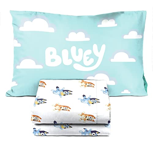 image for Jay Franco Bluey & Bingo 4 Piece Toddler Size Bed Set – Super Soft M