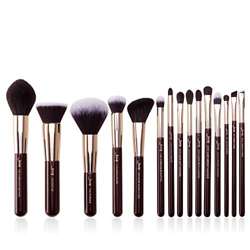 Jessup Set pennelli trucco 15pz quotidiano viso occhi con etichette T283