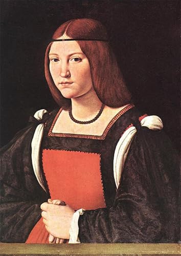 Lienzo decorativo vertical cuadro retrato de mujer Antonio Boltraffio 60x90