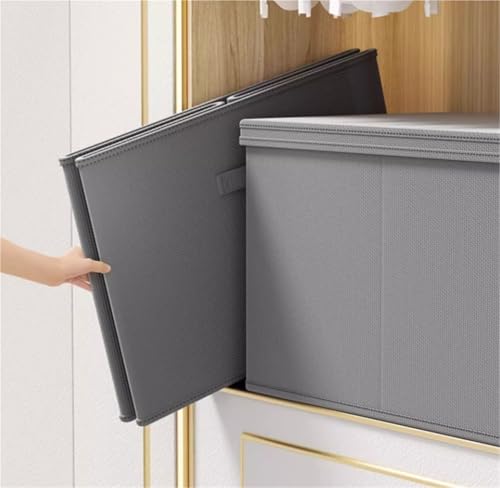 Sacchetti per riporre piumoni, scatola in tessuto con coperchio, contenitore decorativo per vestiti e biancheria da letto, grandi dimensioni 50 x 33 x 40 cm, ideale per l'organizzazione dell'armadio