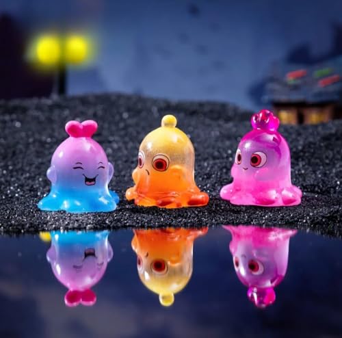 Image of VRB Dec 1 Set Miniature Showpiece Set for Home Decor,Car Dashboard,Valentine,Living Room,Gifts Figurines,Cake Decoration Items,Figurines for Home Decor. ((5 Pcs Glowing Ghost))