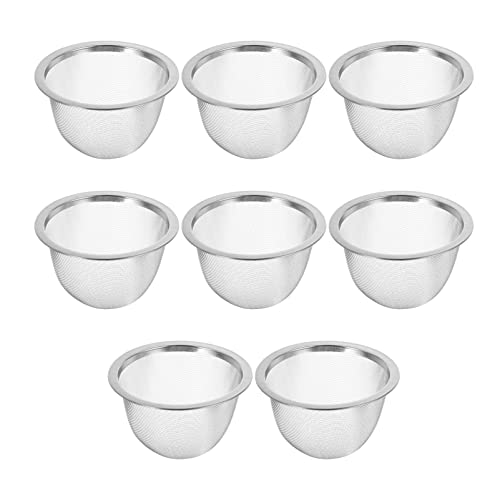 DOITOOL 8 Piezas de Filtro de Té de Malla de Acero Inoxidable Infusor de Té Tetera Teñidor Filtro Reutilizable Filtro de Tubo de Hoja Filtro de Café Accesorios de Cocina para Hacer Té de