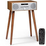 Auna Silver Star DAB Radio, DAB+ Radio mit 2x10W max. Slot-In CD-Player DAB+ BT, Bluetooth Radio, Silber