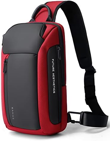 YESLAU Body Shoulder Bag, Large Capacity, Waterproof, Crossbody Bag, One Shoulder Bag, Men's, Popular, Holds iPads, Commutes, Traveling, red