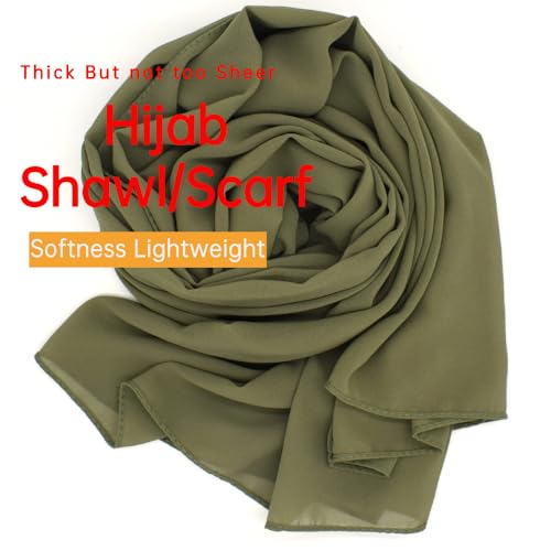 Chiffon Scarf Long Hijabs Soft Lightweight Shawls Breathable Solid Beach Sun-proof Coverup Wraps for Women2