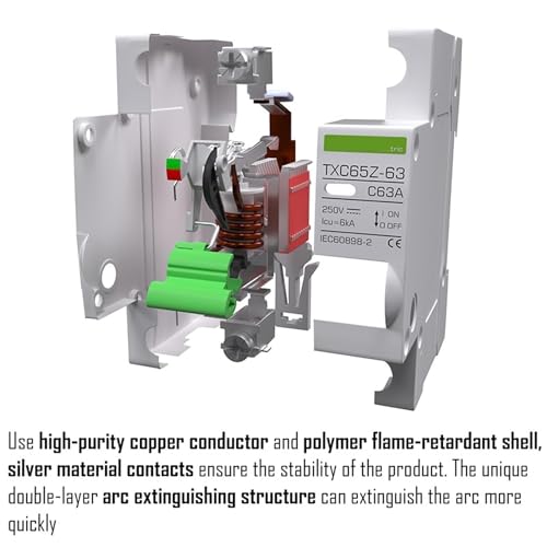 Disyuntor 2P MCB protector de cortocircuito DC1000V para corriente continua 6
