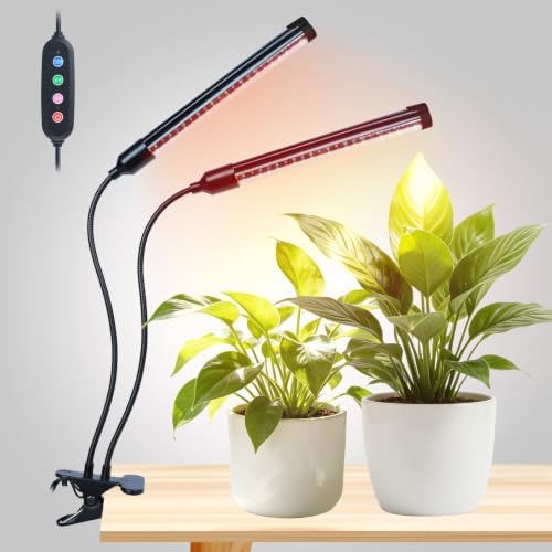 FECiDA 18W Clip Pflanzenlampe 2000 Lumen, Vollspektrum Pflanzenlampe mit Zeitschaltuhr für Zimmerpflanzen, Grow Light mit High PPFD Wachstumslampen für Blumen, Gemüse, Hydroponik m