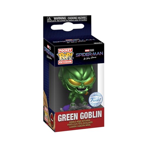 Funko Pop! Keychain: Spiderman No Way Home 2021, Green Goblin, GG With BMB, Spider-man Novelty Keyring - Image 2