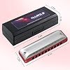KONGSHENG Mars 10 Hole Red Diatonic Harmonica,Blues Harp,Mouth Oragn Key of F,Gifts for Beginners,Adults and Professional
