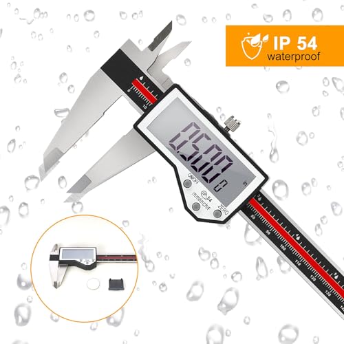 Image of Digital Caliper, 6 inch Caliper Measuring Tool Extreme Accuracy Waterproof Electronic Vernier Caliper Industrial Stainless Steel Digital, Durable Measuring Tool with Large LCD Screen