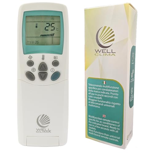 Wellclima Universalfernbedienung für LG Klimaanlagen, WEC-LG3, Kompatibel mit Allen Modellen, Ähnlich wie Originalfernbedienungen, Sofort...
