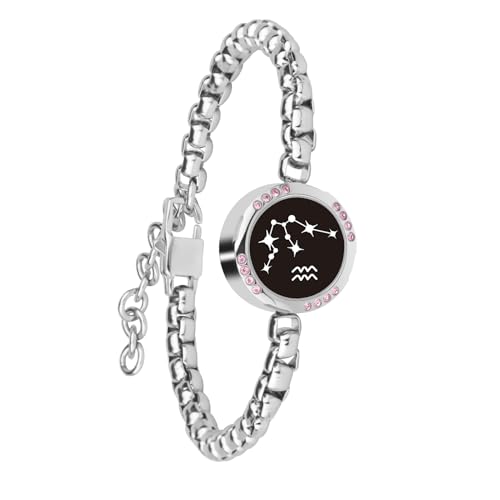 INOWL Long Distance Touch Bracelets, Couple Bracelets, Remote Intelligent Matching Couple Bracelets,Bracelets Jewelry, Aquarius constellations, Silver