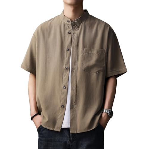 Chemise homme américaine en lin idéale du bureau aux terrasses d'été