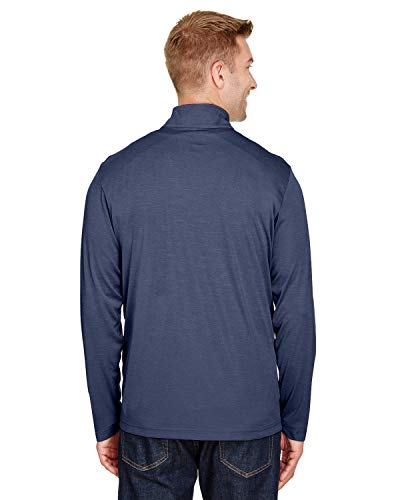 Team 365 Men's Zone Sonic Heather Performance Quarter-Zip M SP DRK NVY HTH3