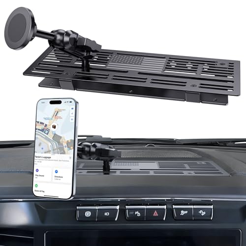SwiftGaze Metal Phone Mount for 2023+ Ford F 250 350 450 2023+ Super Duty Shakeproof Dash Mount Holder Cool Ford Accessory