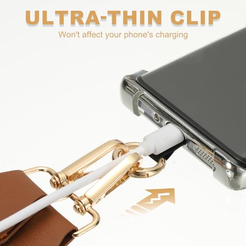 Sangle de téléphone réglable en cordon violet avec mini pochette zippée - 5