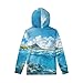 Xnshcedy Youth Hoodies Size 8-10 Boys Sweatshirts Cool 3D Dog Hoodie with Pocket Blue Sweatshirt Fashion Clothing for Kids Trendy 3D Dog Shirt School Party Holiday