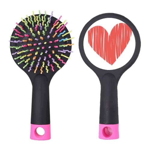 Brosse à cheveux démêlante Saint Valentin à coussin d'air motif cœur graffiti
