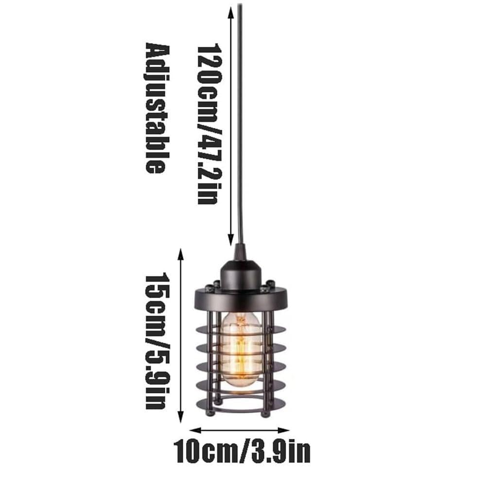 E27 pojedyncza głowica metalowa lampa wisząca, lampa sufitowa w stylu industrialnym, nowoczesna dekoracyjna oprawa oświetleniowa na wyspę kuchenną do jadalni przedpokoju